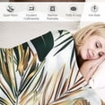thumbnail image 3 of Nawypu  Green Gold Throw Blanket Tropical Palm Leaf Ultra Soft Warm Blanket Lightweight Plush Fuzzy Throw Blanket for Couch Sofa Christmas Decorations, 3 of 6