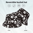 thumbnail image 2 of Xecao Skeleton Print Men and Women Night Reflective Hat Runner Cap Visor Bucket Hat Boonie Cap, 2 of 6