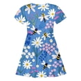 thumbnail image 4 of 2025 Girls Essentials Dresses Festival Fashion Print Slim Short Sleeved Fashion Dress Size 4-5 Years, 4 of 4