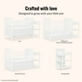 thumbnail image 6 of Dream On Me Anna 3-in-1 Convertible Crib with Changing Table White, Changing Pad Included, Converts from Baby Crib to Toddler Bed, Day Bed and Kids Sofa, Three Adjustable Mattress Height Positions, 6 of 12