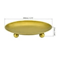 thumbnail image 2 of Uxcell 3.7" Dia Iron Round Decorative Candle Plate Base Holders, Gold 6 Pack, 2 of 5