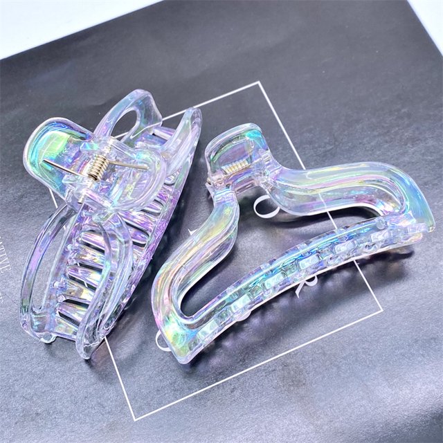 Elegante pinza para el pelo con forma de sirena de colores para la parte posterior de la cabeza, pinza grande para el pelo para niña, pinza para el pelo para mujer
