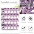 thumbnail image 2 of Sanmadrola Hand Towels 13" x 29" Set of 4, 700 GSM Cotton High Absorbent Quick Dry Purple Bath Sheets for Bathroom,Gym,Hotel, 2 of 9