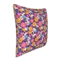 thumbnail image 2 of Fotbe Skull daisy flower Pattern Velvet Decorative Throw Pillow Covers with Elegant Piping, Soft Plush Cushion Cover for Sofa, Bed, Car, Office-16"x16", 2 of 8