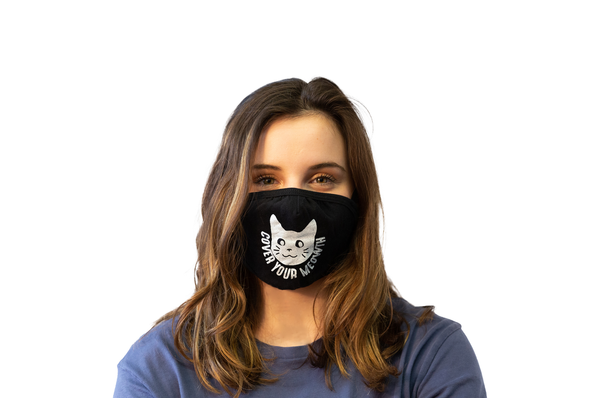 Cover Your Meow Face Mask Funny Crazy Cat Lady Graphic Novelty Nose And Mouth Covering - image 3 of 7