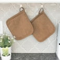 thumbnail image 5 of RITZ Terry Pocket Mitt Pot Holder, Set of Two, Mocha, 5 of 5