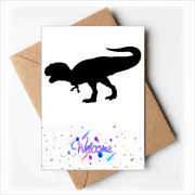 dinosaur bs miniature fierce Welcome Back Greeting Cards Envelopes Blank