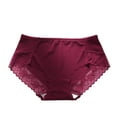 thumbnail image 1 of Gibobby Pantys para Mujer Bragas sin costuras de seda helada para mujer, bragas de encaje Jacquard de seda fina transpirable de cintura media(D，Talla única), 1 of 3