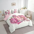 thumbnail image 3 of Castle Fairy Floral High Heels Bedding Comforter Set,Valentine's Day Full Bedding Set, 3 of 8