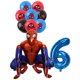 thumbnail image 3 of 12 globos de aluminio con temática de superhéroe Spiderman de 32 pulgadas, globos digitales, suministros de decoración para fiestas de cumpleaños infantiles, 3 of 5