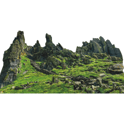 H13673 Great Skellig Michael Mountain Crag Landscape Cardboard Cutout Standee Standup
