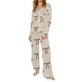 thumbnail image 2 of BILIKEYU Women's Red Valentine Pajama Set Plus Size Inclusive, 2 of 5