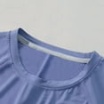 thumbnail image 4 of Spazoro Toddler Girls T-shirts, Activewear Sport Solid Color Summer Crewneck Short Sleeve Tops Blue Size 3-16T, 4 of 6