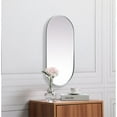 thumbnail image 3 of Metal Frame Oval Mirror 24x48 Inch in Silver, 3 of 3