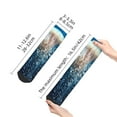 thumbnail image 2 of Uemuo White Jellyfish Dansing in the Ocean Printed Crew Socks, Moisture-Wicking Socks, Athletic Socks for Men Breathable Cushion Socks Casual Sport Socks for Running Traveling, 2 of 6