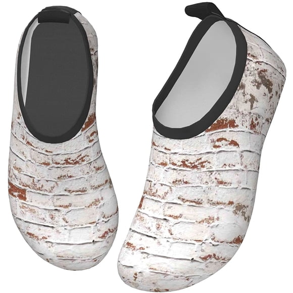 JEW Water Shoes for Kids Girls Boys, Brick Wall Kid Barefoot Aqua Socks Non-Slip Swim Beach Pool Socks for Outdoor Surf Sport