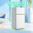 thumbnail image 2 of TACOOL 2.5Cu.ft Small Refrigerator Mini Fridge for Dorm with Drink Holder and Egg Tray, Matte White, 2 of 8