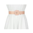 thumbnail image 4 of Cinturones Pura para Damas Talla Grande INSPIRE CHIC, Cinturón de Hebilla Rectangular Ajustable de Cintura Ancha para Vestido 27.95-34.25" Rosa, 4 of 4