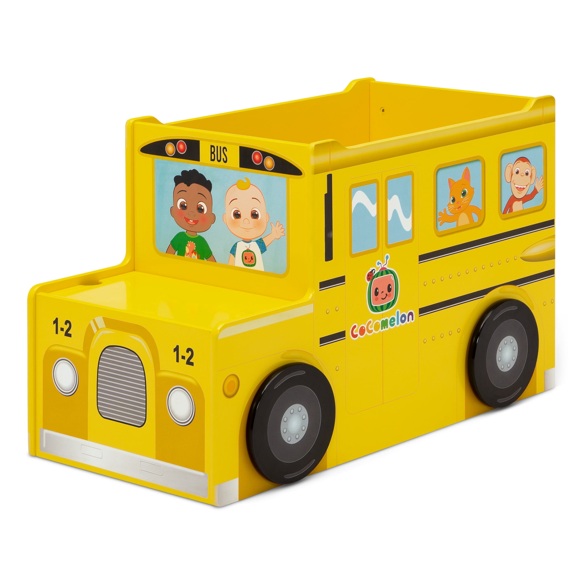 CoComelon School Bus Toy Box by Delta Children - Greenguard Gold Certified