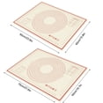 thumbnail image 3 of Red Transparent 3-Layer Thickened Silicone Baking Mat 0.016 Inch Non-Stick Dough Kneading Pad Heat Resistant Rolling Mat for Pastry and Bakeware Kitchen Accessories, 3 of 8