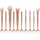 thumbnail image 1 of Juego de brochas de maquillaje de sirena únicas de oro rosa de 10 Uds., brochas cosméticas con mango de plástico y pelo de nailon Sailing  Electrónica, 1 of 5
