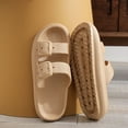 thumbnail image 3 of BERANMEY Comfort Cloud Slippers For Women and Men Double Buckle Adjustable Slides Pillow Slippers EVA Flat Sandals Unisex Slippers, 3 of 9