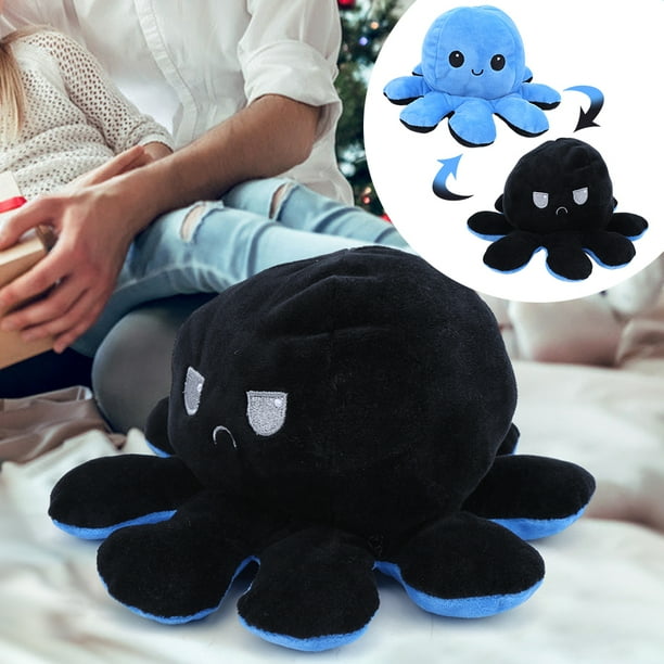 Peluche Pulpito Gris Con Negro Pulpito Peluche Octopus Plushie