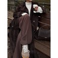 thumbnail image 4 of Abrigo largo elegante Retro marrón con cordones para mujer, cortavientos Vintage de manga larga con doble botonadura, nueva moda para mujer 2024, 4 of 5