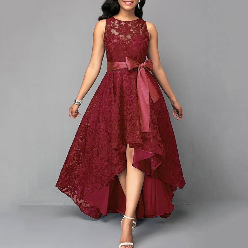 maroon and blue dress