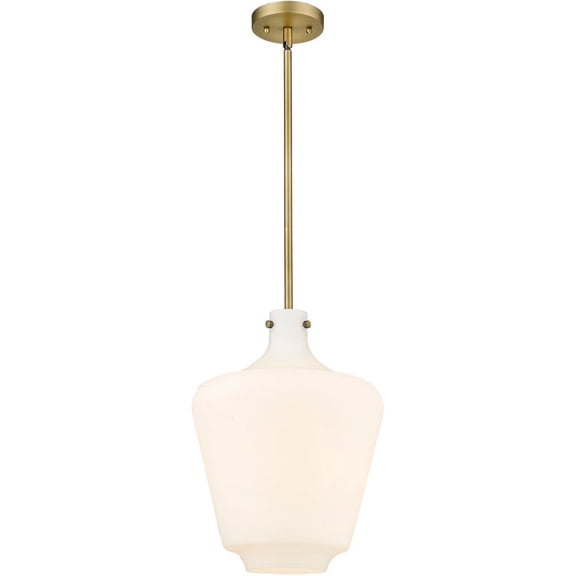 493-1S-BB-G501-12 Innovations Lighting Lowell - 1 Light Mini Pendant In Industrial Style-16.25 Inches Tall and 12 Inches Wide-Brushed Brass