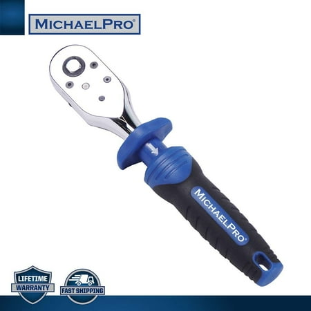 UPC: 0840113500093 | MichaelPro 3/8  Drive Ratchet Wrench Handle – Pull Back Dual Action – 230mm