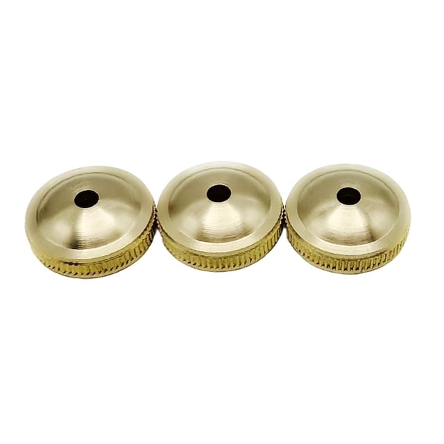 TISHITA 3 Pieces Alto and Tenor Horn Valve Caps Long Term Use Brass Instrument Parts Bottom Caps