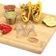 thumbnail image 4 of Soporte para tacos con vaso para salsa, acabado cromado, capacidad para 3 tacos, juego de 2 estantes, 4 of 7