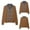 Brown, variant on HOMBOM Sweaters for Women Argyle Pullover Cute V Neck Brown Lightweight Womens Outfits Long Sleeve