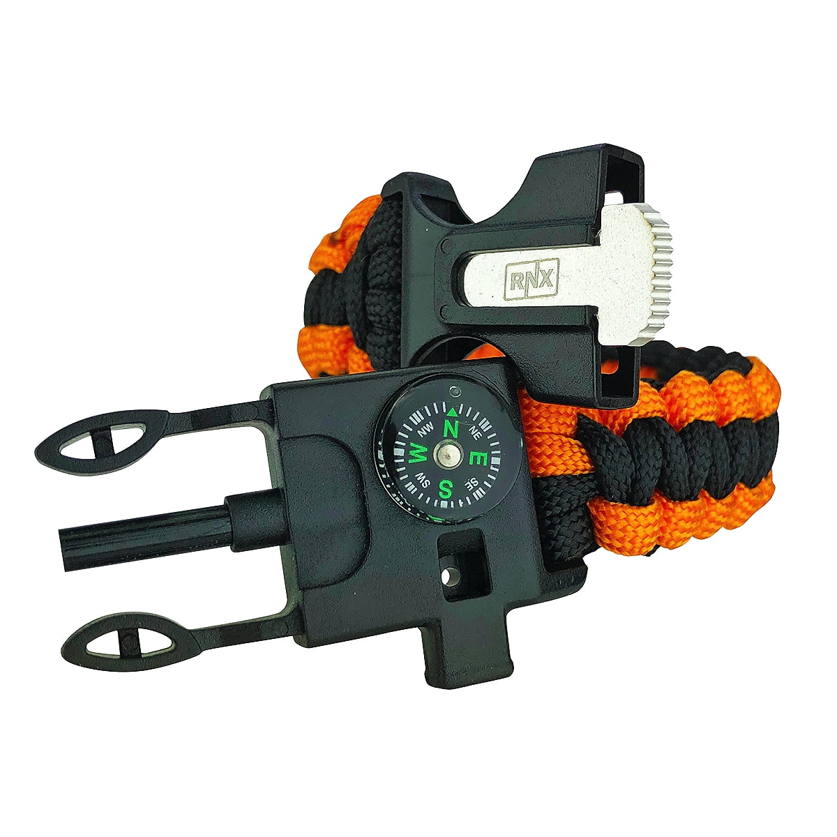 5 in 1 RNX Orange Multifunctional Tactical Camping Paracord Survival Bracelet 