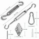 thumbnail image 2 of Sun Shade Sail Fixing Kit, Stainless Steel Sun Shade Sail Fastening Kit For Triangle And Square Rectangle Sun Shade Sail Fixing Accessories 5mm, 2 of 5