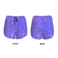 thumbnail image 5 of Lsque Purple Glitter Printed Women's Running Shorts with Liner Pockets,Elastic Quick Dry Workout Athletic Gym Yoga Shorts,Womens High Waist Shorts-X-Large, 5 of 9