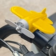 thumbnail image 1 of Motorcycle Helmet Ornament, Rotatable Airplane Motorcycle Decoration, Plastic Wind Spinner Small Plane Accessory for Helmets Bikes Easy Installation, Yellow, 1 of 6