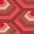 thumbnail image 1 of Ahgly Company Indoor Square Patterned Shocking Orange Area Rugs, 7' Square, 1 of 1