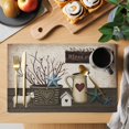 thumbnail image 2 of Bless OurHome Placemats Set of 6, Farmhouse Pots Texas Stars Retro Wooden Plank Placemats for Dining Table, Place Mats for Kitchen Tabletop, Waterproof Wipeable Dining Table Mats Set, 2 of 9