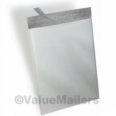 10 Pack White Self-Sealing Poly Mailers 12x15.5 Inches | Waterproof Shipping Envelopes #5 Size
