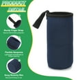 thumbnail image 3 of Uxcell Neoprene Water Bottle Sleeves, Water Bottle Carrier Textured Insulators with Strap for Hiking Cycling Navy 2 Inch, 3 of 7