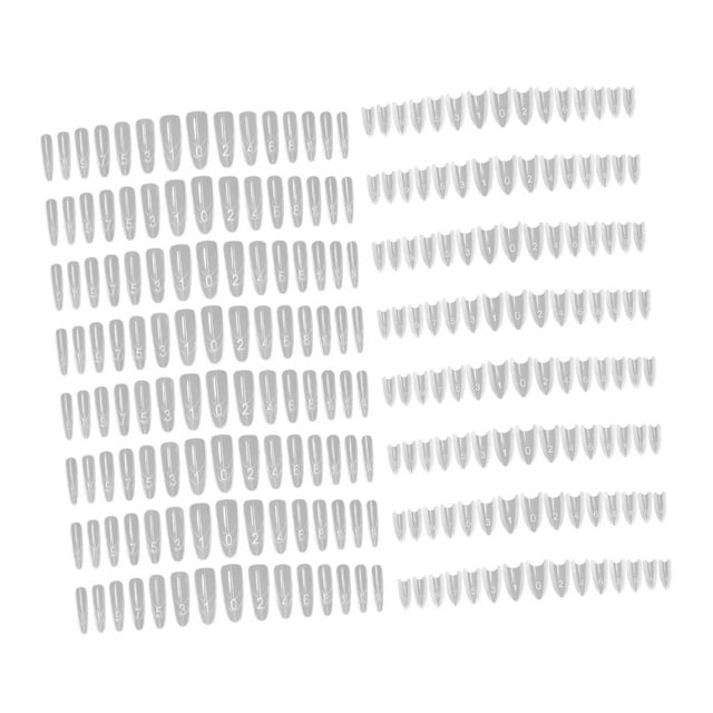 Bunblic 240Pcs Nail Tips Styling for Women Clear Home Use for Beginner Manicure Tool Oval