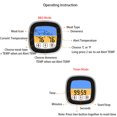 thumbnail image 4 of Termómetro para barbacoa, 2 modos de alarma, pantalla táctil, función de retroiluminación, termómetro para carne para acampar al aire libre, Picnic, 4 of 5