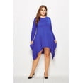 thumbnail image 1 of U.Vomade Women's Fall Plus Size Dress Solid Color Round Neck Long Sleeve Pocket Dress, 1 of 6
