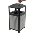thumbnail image 5 of Outdoor Trash Can, 15-gallon Large Capacity Commercial Waste Container, Garbage Enclosure Four-sided Wide-opened Mouth(10.5*6.5 inches), 5 of 33