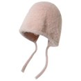 thumbnail image 1 of MesaSe Ear Protection Lace-up Brimless Bandage Winter Hat Women Solid Color Riding Woolen Yarn Cap, 1 of 9