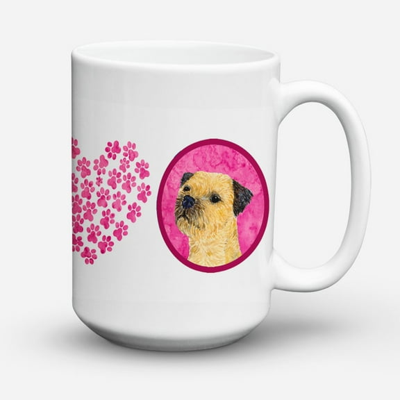Pink Border Terrier Coffee Mug 15 oz