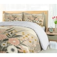 thumbnail image 5 of Ambesonne Floral Eucalyptus Duvet Cover Set, Boho Nordic Art, Queen, Blush Eggshell Amber, 5 of 6