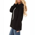 thumbnail image 4 of Diufon Womens Plus Size Drawstring Hoodies Solid Color Sweatshirts Long Sleeve Pullover Tops, 4 of 5